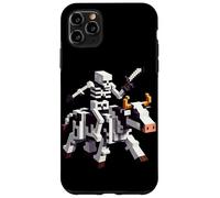 Scheletro equitazione mucca gamer grafica in pixel art blocco stile Custodia per iPhone 11 Pro Max