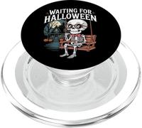 Scheletro estivo spettrale in attesa di Halloween PopSockets PopGrip per MagSafe