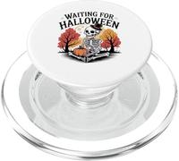 Scheletro estivo spettrale in attesa di Halloween PopSockets PopGrip per MagSafe