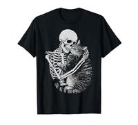 Scheletro Famiglio Gatto Gothic | Witchcore Wicca Strega GAT Maglietta