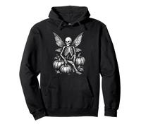 Scheletro Fata Zucche Fairygrunge Gothic Fairycore Felpa con Cappuccio