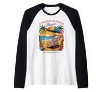 Scheletro Festivo Messicano - El Paraiso de Los Muertos - Divertente Maglia con Maniche Raglan
