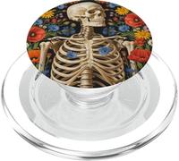 Scheletro Floreale Art - Anatomia gotica Design Fiori di campo PopSockets PopGrip per MagSafe