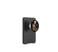Scheletro Gatto Nero Gatto Gotico Floreale PopSockets PopWallet per MagSafe