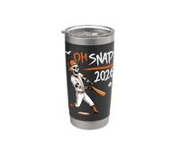 Scheletro giocatore di baseball osso rotto Halloween 2026 Oh Snap Bicchiere termico in acciaio inox doppia parete
