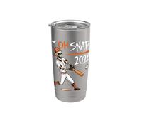 Scheletro giocatore di baseball osso rotto Halloween 2026 Oh Snap Bicchiere termico in acciaio inox doppia parete