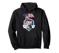 Scheletro Golfista Bandiera USA Divertente Ryder Cup 2025 Design Felpa con Cappuccio