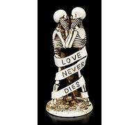 Scheletro Gothic Figure - Love Never Dies Banderole Sci Scheletro, coppia di sposini, Fantasy decorazione, articolo decorativo, statuetta, scultura, H 17,5 cm