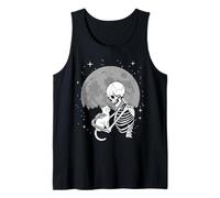 Scheletro Gotico coccola Gattino Luna Halloween Canotta