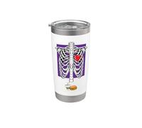 Scheletro Gravidanza Burger Xray Halloween Presto Per Essere Papà Bicchiere termico in acciaio inox doppia parete