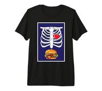 Scheletro Gravidanza Burger Xray Halloween Presto per Essere papà Maglietta Premium