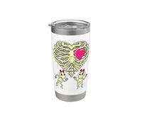 Scheletro Gravidanza Divertente Ragazza Gemelli X-Ray Incinta Halloween Bicchiere termico in acciaio inox doppia parete