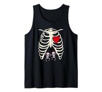 Scheletro Gravidanza Ragazza Gemelli X-Ray Incinta Halloween Canotta