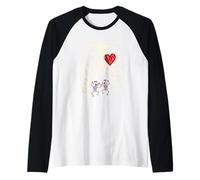 Scheletro Gravidanza Ragazza Gemelli X-Ray Incinta Halloween Maglia con Maniche Raglan