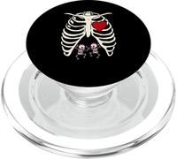 Scheletro Gravidanza Ragazza Gemelli X-Ray Incinta Halloween PopSockets PopGrip per MagSafe