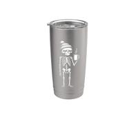 Scheletro Grumpy Bere Caffè Amante Scheletro Bicchiere termico in acciaio inox doppia parete