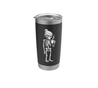 Scheletro Grumpy Bere Caffè Amante Scheletro Bicchiere termico in acciaio inox doppia parete