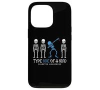 Scheletro guerriero T1D per la consapevolezza del diabete di tipo uno nel suo genere Custodia per iPhone 13 Pro
