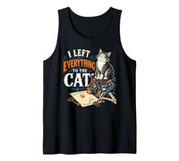 Scheletro I Left Everything To The Cat Spooky Kitty Lover Canotta