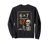 Scheletro infestato 67 Meme Spooky Matematica 6x7 Halloween Classroom Felpa