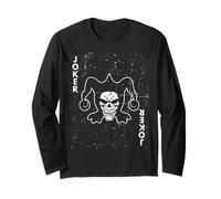 Scheletro Joker Carta da Gioco Gioco D'Azzardo Grim Reaper Maglia a Manica