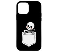 Scheletro Kawaii in tasca carino divertente Halloween Art Custodia per iPhone 12 mini