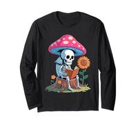 Scheletro Lettura del libro Floral Nature Floral Maglia a Manica