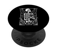 Scheletro Libro Fata Fantasy Witchy Bookworm Lettura PopSockets PopGrip Adesivo