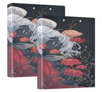 Scheletro Love Beauty Anime 1.5 "Notebook Raccoglitori Tre Anelli con Tasche 1/2 Pack Forniture Per Ufficio Copertina Rigida