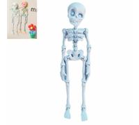Scheletro Magnetico, Calamite Da Frigorifero A Forma Di Scheletro Snodabile, Statuina Magnetica A Forma Di Scheletro Vintage Stampata In 3D, Mini Calamite Da Frigorifero A Forma(Ice Blue-Pink)