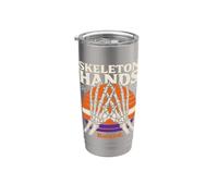 Scheletro Mani Alzate Retro Halloween Tram Bicchiere termico in acciaio inox doppia parete