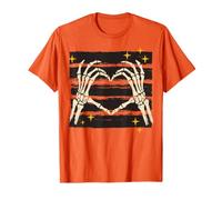 Scheletro Mani Cuore Gotico Spooky Love Dark Arte Estetica Maglietta