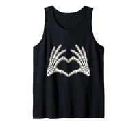 Scheletro Mani Cuore Spooky Halloween Love Canotta