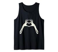 Scheletro Mani Formando Cuore Spettrale Halloween Love Canotta