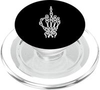 Scheletro mano dito medio Halloween divertente scheletro spettrale PopSockets PopGrip per MagSafe
