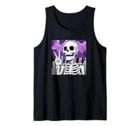 Scheletro Mano Segno della Pace Anime Halloween all Hallows Eve Canotta