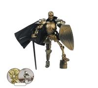 Scheletro Medievale Cavaliere D'Azione, 360° Multi-Joint Articolato Modello Poseabile Con Armatura Dettagli, Gothic Home Decor Figurine Per Desktop Display, Halloween Giocattolo Da Collezione, 14cm