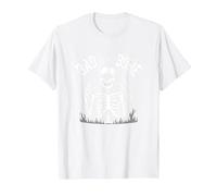 Scheletro Men Bad to The Bone Rock Skull Graphic Maglietta, Uomo, Bianco, M