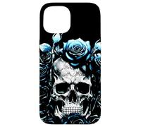 Scheletro Metalhead Teschi e Rose Metal Rock fiori Custodia per iPhone 15