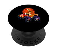 Scheletro Monster Truck Halloween Spooky Toddler Boys Kids PopSockets PopGrip Adesivo