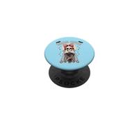 Scheletro Morto Rosa Fiocco Rose Carino Spooky Halloween PopSockets PopGrip Adesivo