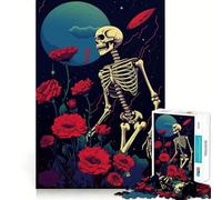 Scheletro nel giardino spaziale - Puzzle da 1000 pezzi per adulti - Regalo - Gioco di abilità e antistress - Taglio preciso - Lista dei desideri di Babbo Natale 38x52cm