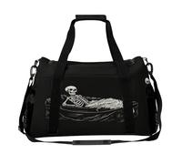 Scheletro nella borsa a bara, spallacci regolabili, doppie cerniere, borsa tote con grande capacità e multifunzione, borsa da viaggio per donne, viaggi, palestra, fine settimana.