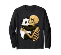Scheletro Panda Halloween Zoo Animale Wildlife Spooky Season Maglia a Manica