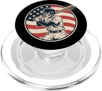 Scheletro patriottico Slugger - Bandiera degli Stati Uniti - Baseball di Halloween PopSockets PopGrip per MagSafe