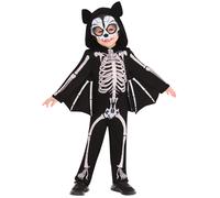 Scheletro Pipistrello Costume Bambini Vestito Ragazzi Ragazze Bebé Completo
