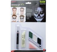 Scheletro Pittura Viso Trucco Kit Fosforescente Halloween Costume Make Up