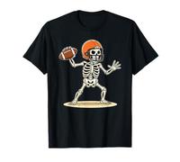 Scheletro Quarterback Football Americano Halloween Maglietta