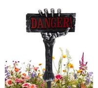 Scheletro realistico per Halloween - Scheletro Yard cartello di pericolo | 54 cm Ghost Arm Aree | Targhetta da giardino per Halloween Bones | per feste all'aperto e al coperto