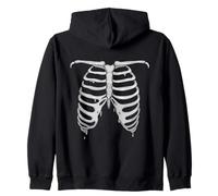 Scheletro Rib Cage Dripping Bones Halloween Felpa con Cappuccio